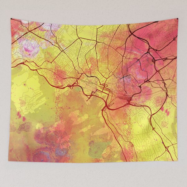 Item preview, Oslo Norway Street Map Magma Eruption designed and sold by IvonDesign.