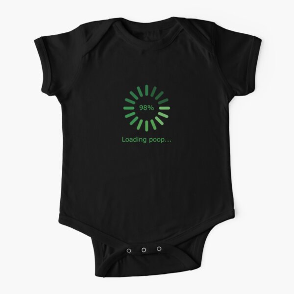 Loading Poop (Green) Short Sleeve Baby One-Piece