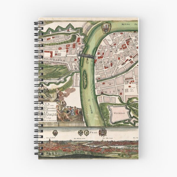Item preview, Vintage Map of Prague Czech Republic (1730) designed and sold by BravuraMedia.