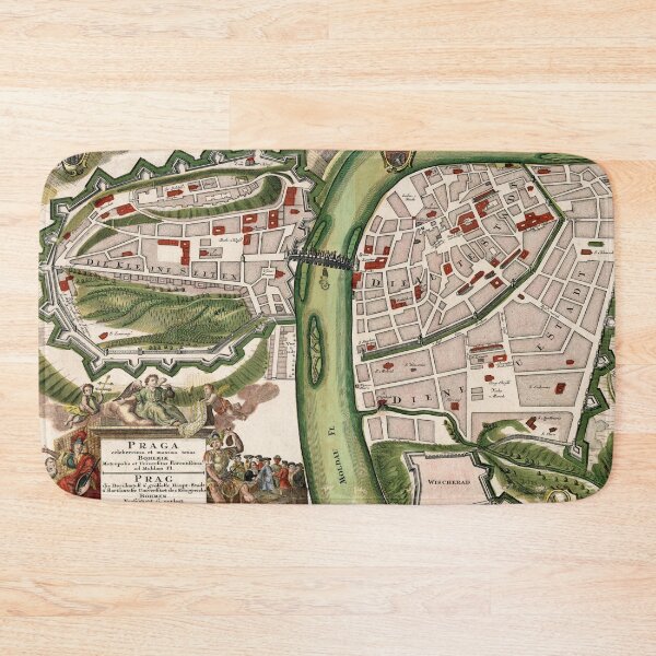 Item preview, Vintage Map of Prague Czech Republic (1730) designed and sold by BravuraMedia.