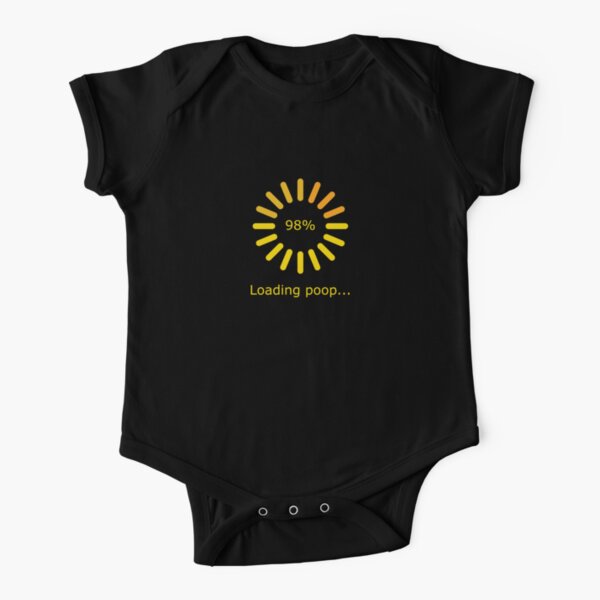 Loading Poop (Yellow) Short Sleeve Baby One-Piece