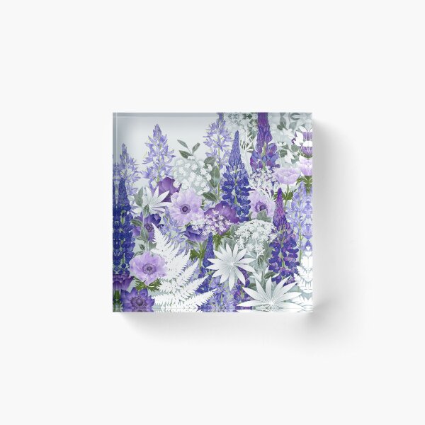 Artikel-Vorschau von Blauer Blumengarten - Lupinen, Anemonen, Camassia, Ammi, designt und verkauft von Fiona Calder Designs.