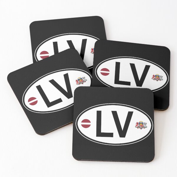 Item preview, Latvia Oval Country Code Decal designed and sold by rogue-design.