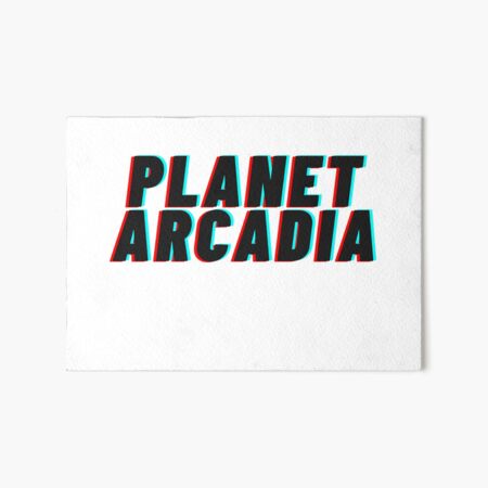 Planet Arcadia Neon Retro Art Board Print