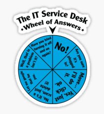 The IT Service Desk Wheel of Answers. Sticker