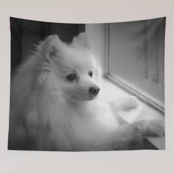 Item preview, Japanese Spitz On Watch designed and sold by KarenWoodArt.