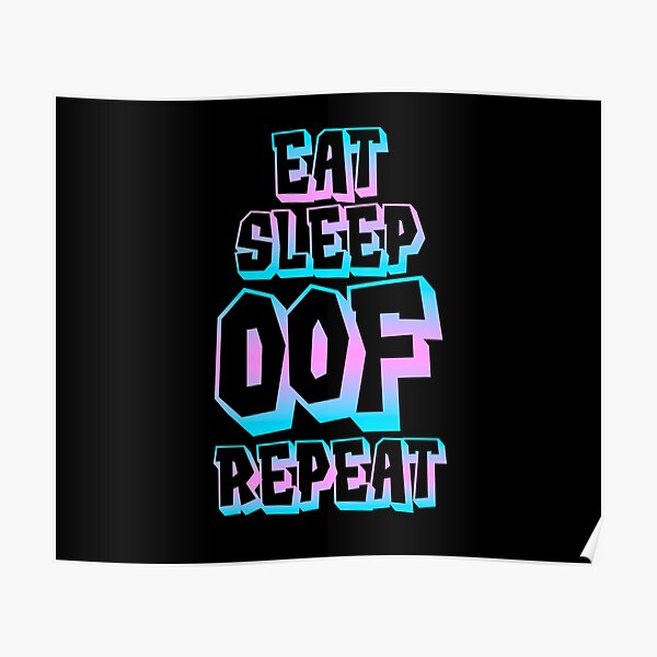 Oof Roblox Death Sound Meme Poster By Cooki E Redbubble - roblox death sound framed art print