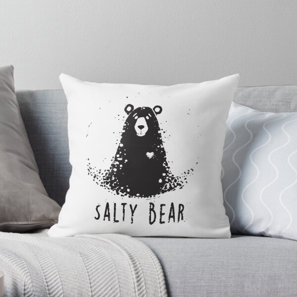 Salty Bear Throw Pillow