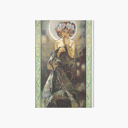 HD. The Moon and the Stars, (number 1 from serie of 4) by Alphonse Mucha (1902) HIGH DEFINITION Art Board Print