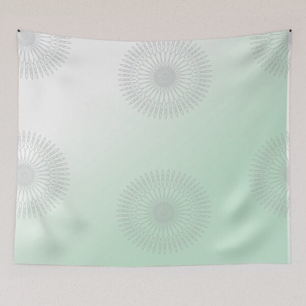 Item preview, simple mandala pattern on pista colour background designed and sold by Sreepriya Jayesh.