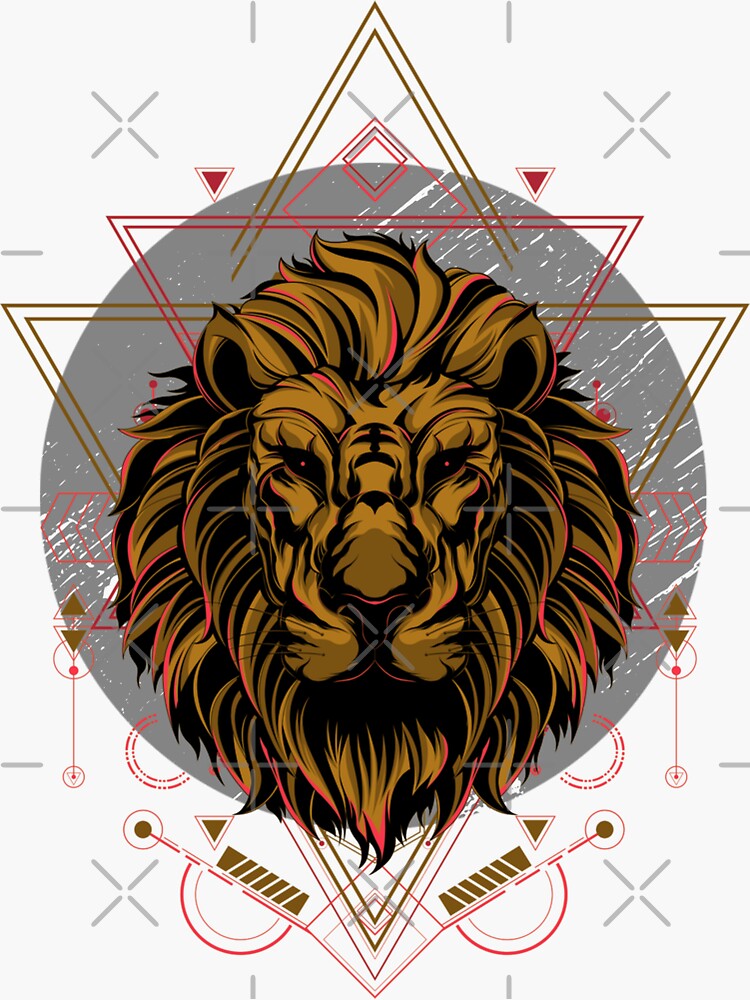 Pegatina «León feroz» de TheCasualStore | Redbubble