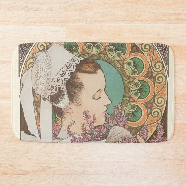Item preview, HD. Heather from Coastal Cliffs, (1902) by Alphonse Mucha HIGH DEFINITION designed and sold by MINDTHECHERRY.