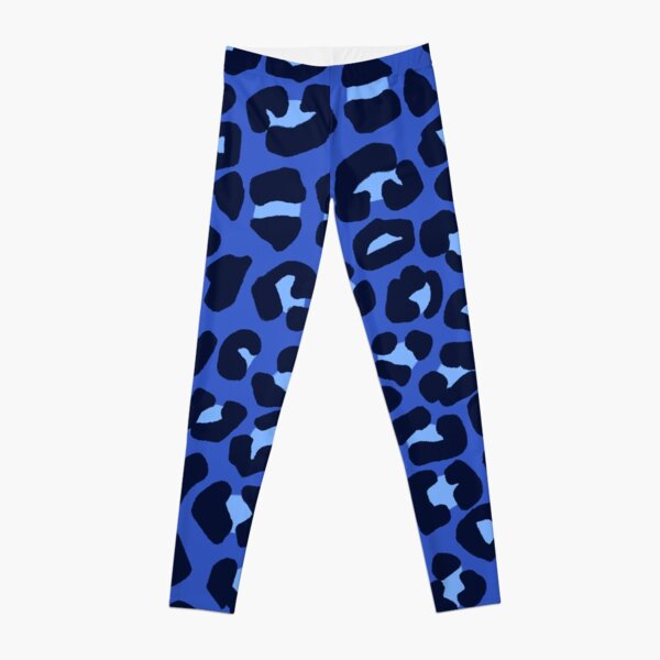 Blue leopard patterns leggings