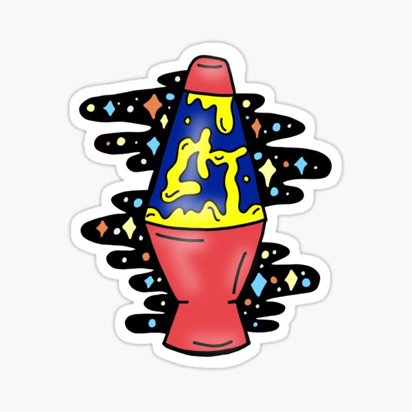 "Lava lamp blue and red" Sticker for Sale by DoraTeo16 Redbubble