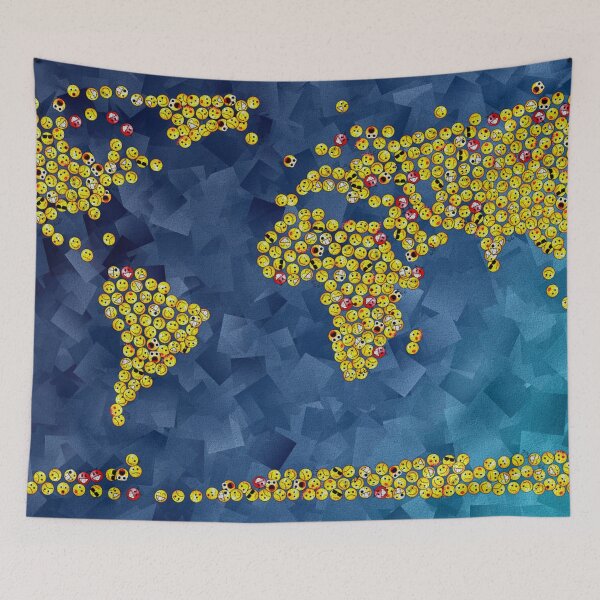 Item preview, The Emoji World Map designed and sold by FantasySkyArt.
