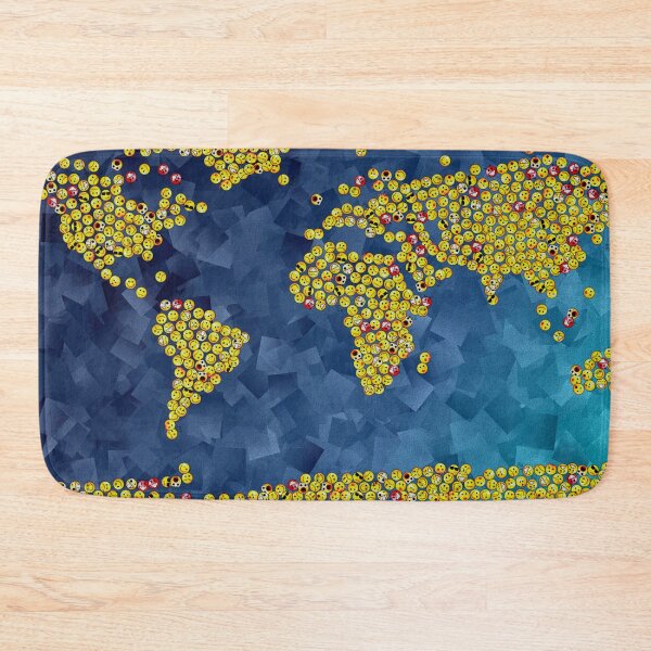 Item preview, The Emoji World Map designed and sold by FantasySkyArt.