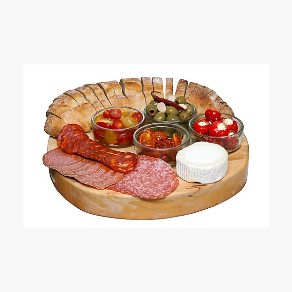 Item preview, Mediterranean Mixed Antipasti on a Wooden Board designed and sold by MarkUK97.