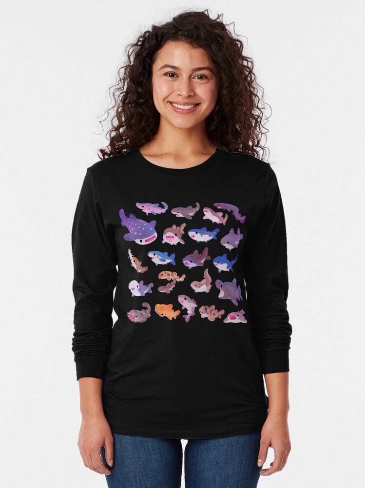 Thumbnail 2 of 5, Long Sleeve T-Shirt, Shark day designed and sold by pikaole.