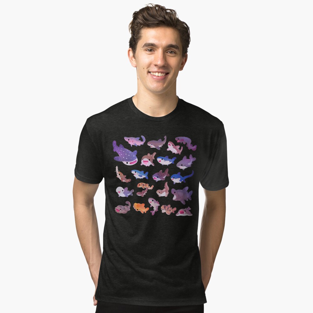 Vista previa del artículo con la obra «Camiseta de tejido mixto», diseñado y vendido por pikaole.