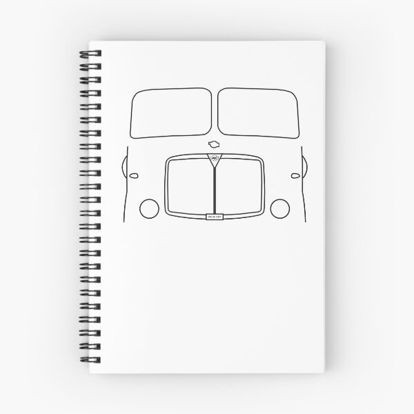 Item preview, Vintage 1950s AEC Mercury lorry black outline graphic designed and sold by soitwouldseem.