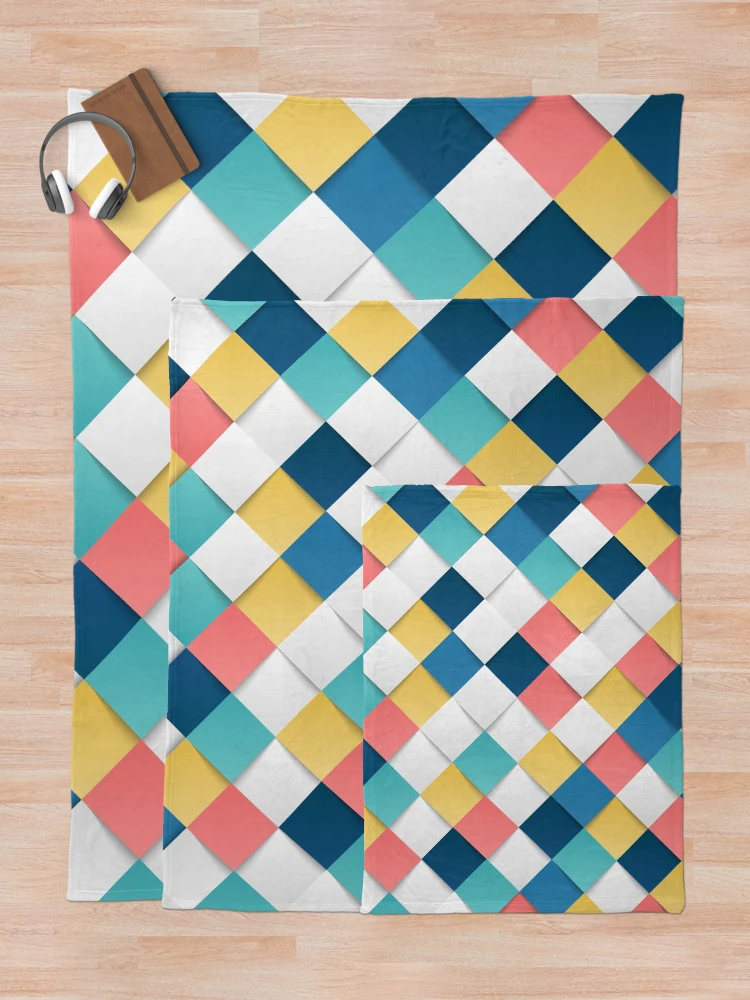 Thumbnail 5 of 6, Throw Blanket, Colorful Geometric Pattern designed and sold by Raju Nandaniya.