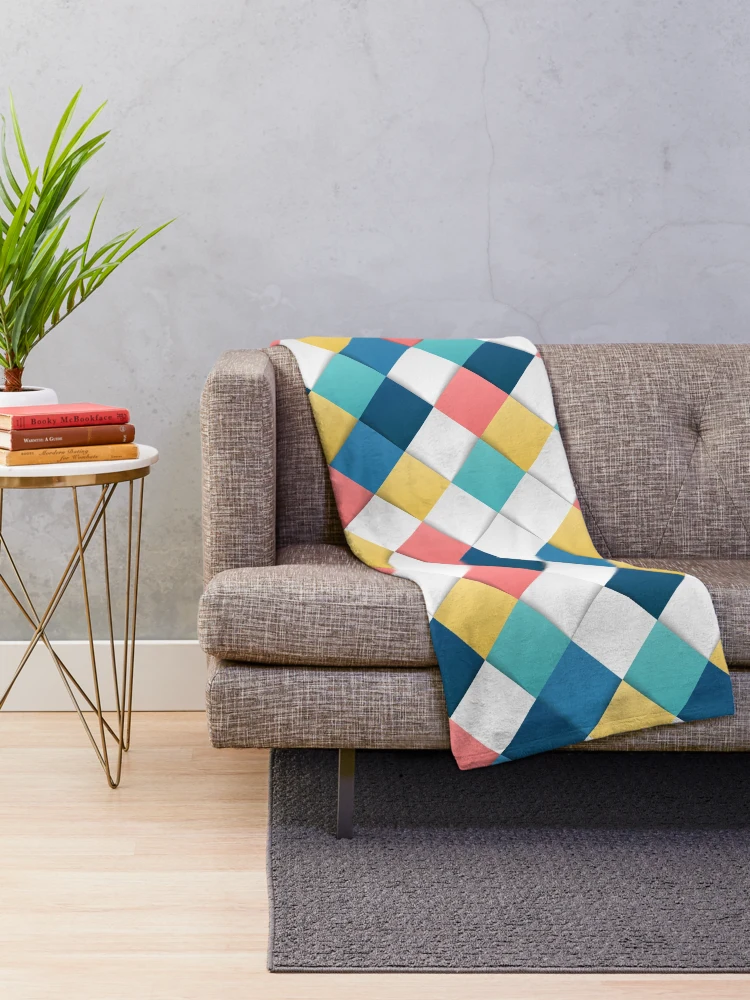 Thumbnail 2 of 6, Throw Blanket, Colorful Geometric Pattern designed and sold by Raju Nandaniya.