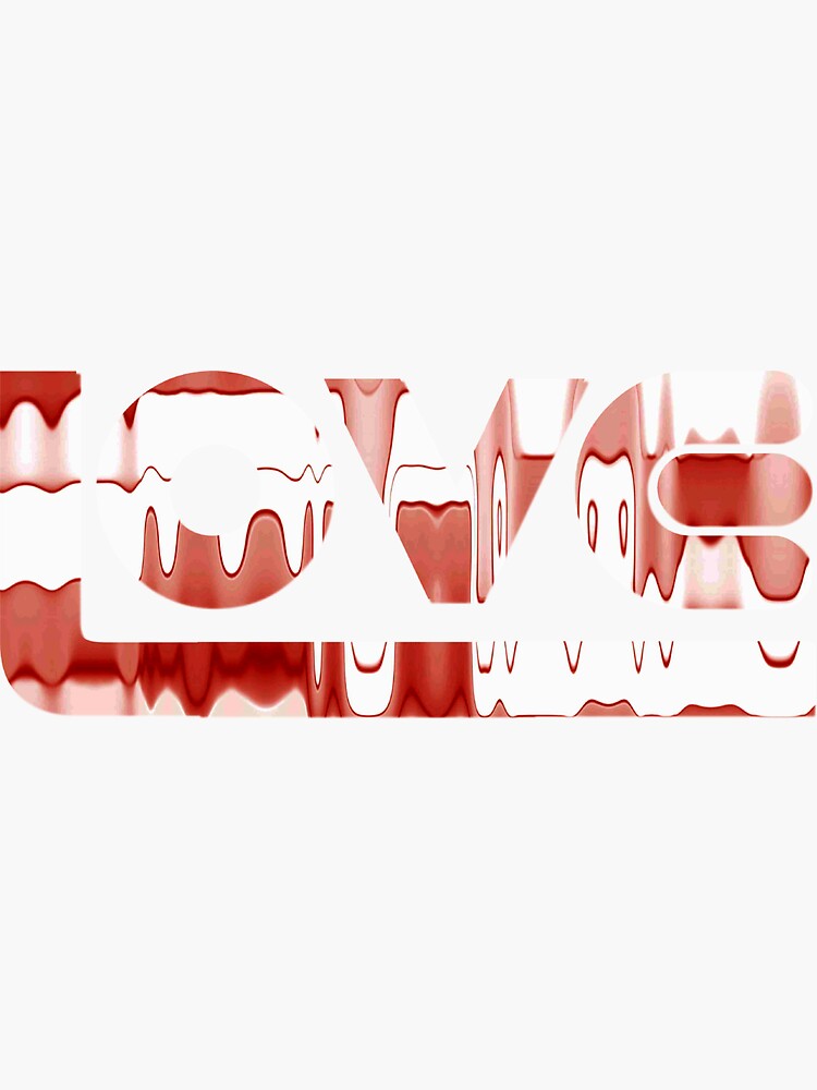 Thumbnail 3 of 3, Sticker, LOVE Blood designed and sold by VkScript.