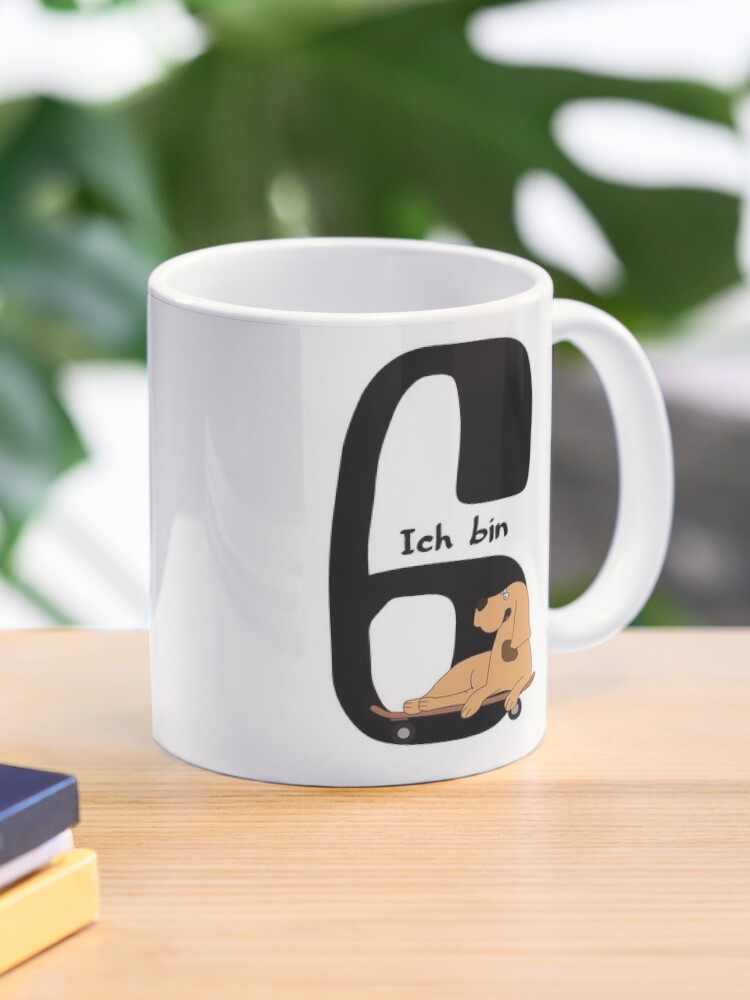 Geschenk Fur Sechsjahrige Skateboard Fahrender Hund Mug By Ela 94 Redbubble