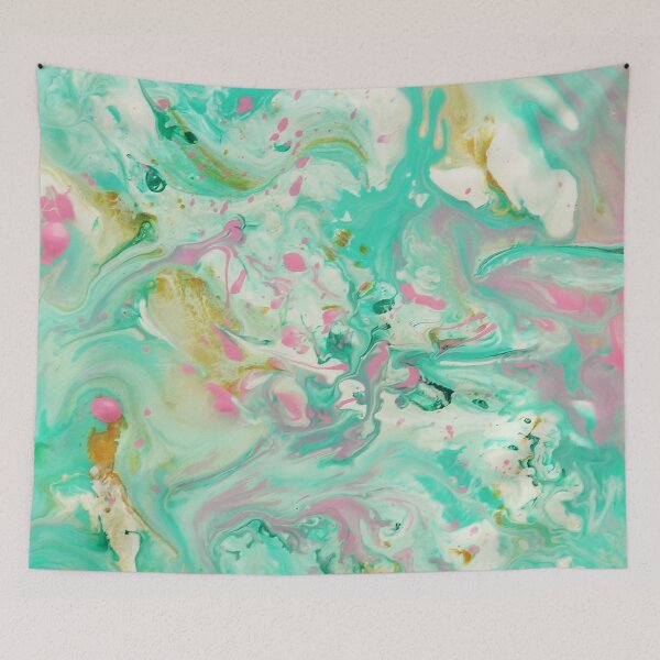 Item preview, Green and blue minimalist paint texture designed and sold by BlankaDesigns.