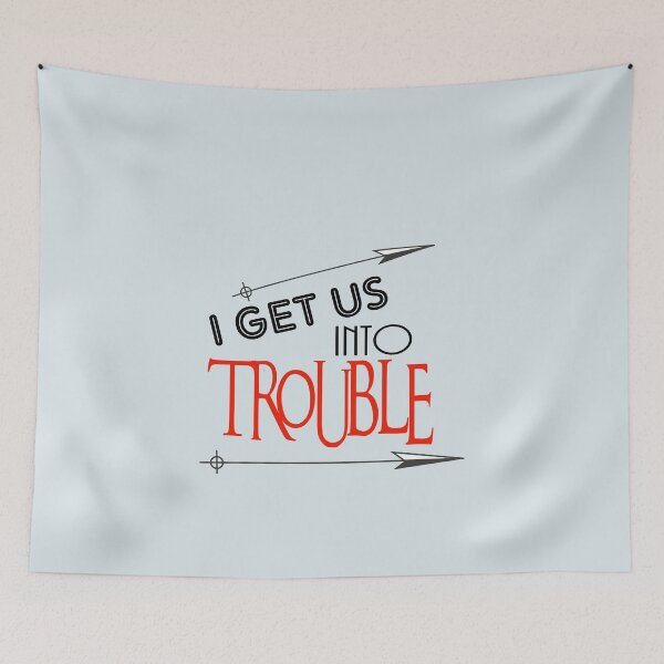 Item preview, I Get Us Into Trouble, Best Friend Shirt Set, Cute funny tanks, Trouble Shirts, Friend Shirts, Funny Best Friend Shirts, Best Friends, Matching Tank tops, Friend Tank tops. designed and sold by Mode Tees.