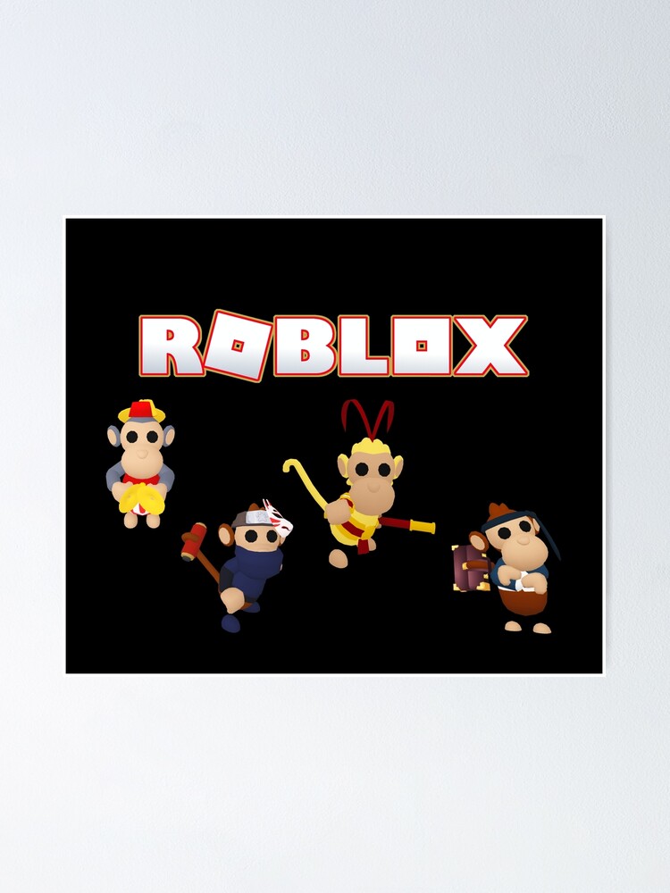 Roblox Face Mask Monkeys Poster By T Shirt Designs Redbubble - roblox mask texture