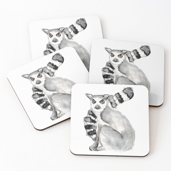 Item preview, Ring-tailed Lemur Watercolour designed and sold by laurengeorgiart.