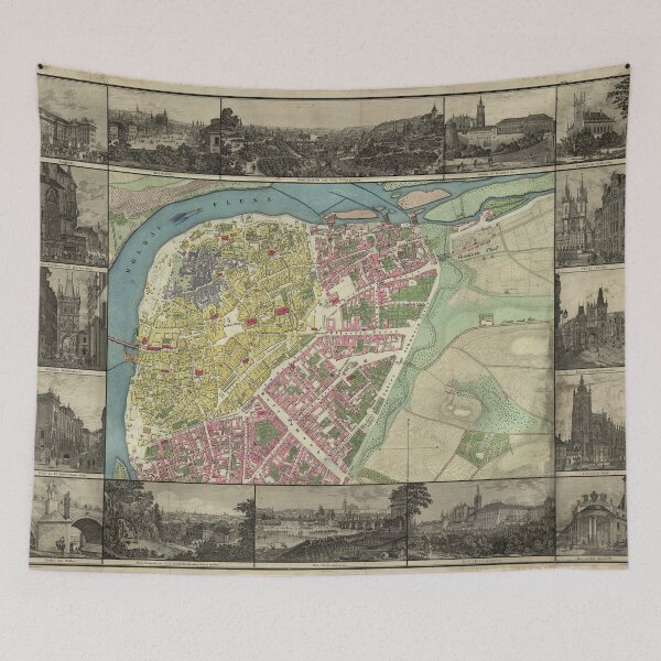 Item preview, Vintage Map of Prague Czech Republic (1845) designed and sold by BravuraMedia.