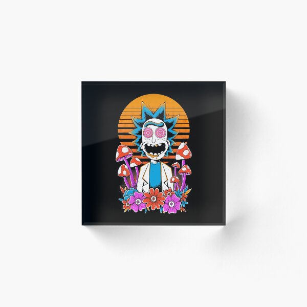 Rick Sanchez Trippy Scientist Acrylic Block