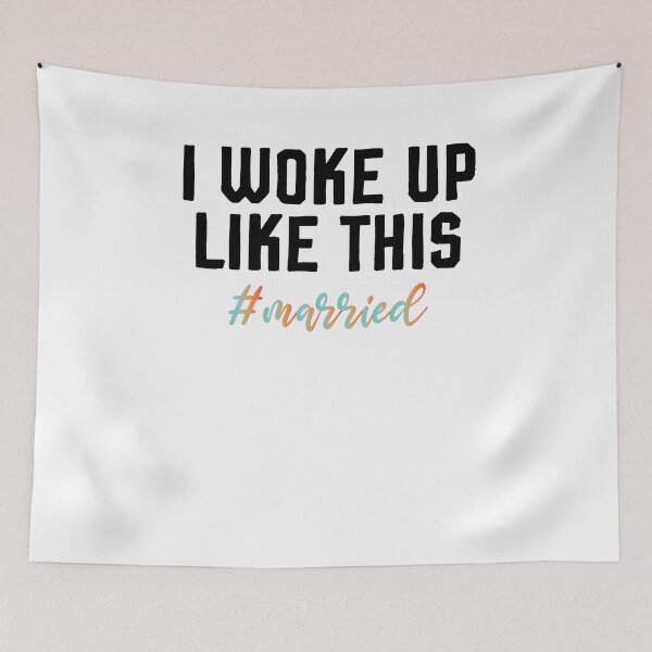 Item preview, I Woke Up Like This, #married, Honeymoon Shirts for Couples ,Honeymoon Shirt designed and sold by Noussairox.