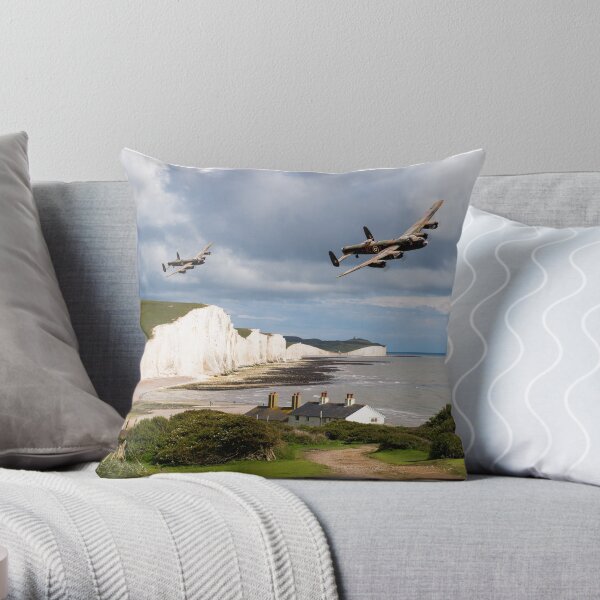 Nine Sisters - Lancasters over the south coast Throw Pillow