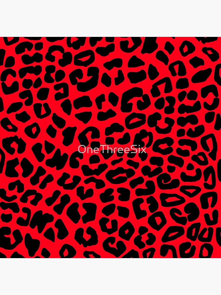 Stofftasche for Sale mit Roter und schwarzer Leopardenmuster von  OneThreeSix