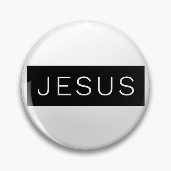 Item preview, Jesus in Thin White Bold Letters and Black Square Background designed and sold by bugtalk.