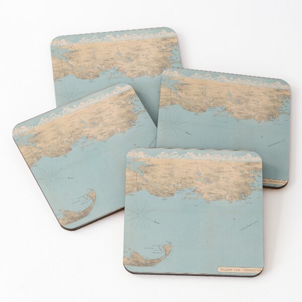 Item preview, Vintage Map of Provincetown to Boston MA (1879) designed and sold by BravuraMedia.