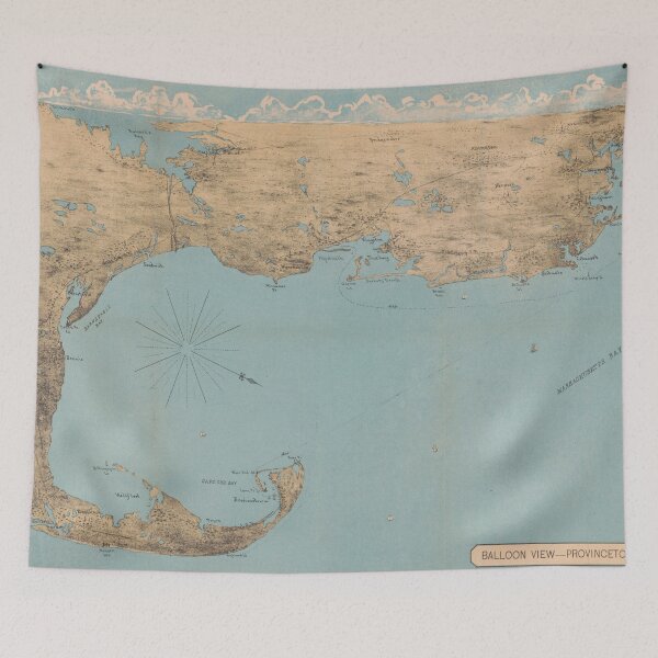 Item preview, Vintage Map of Provincetown to Boston MA (1879) designed and sold by BravuraMedia.