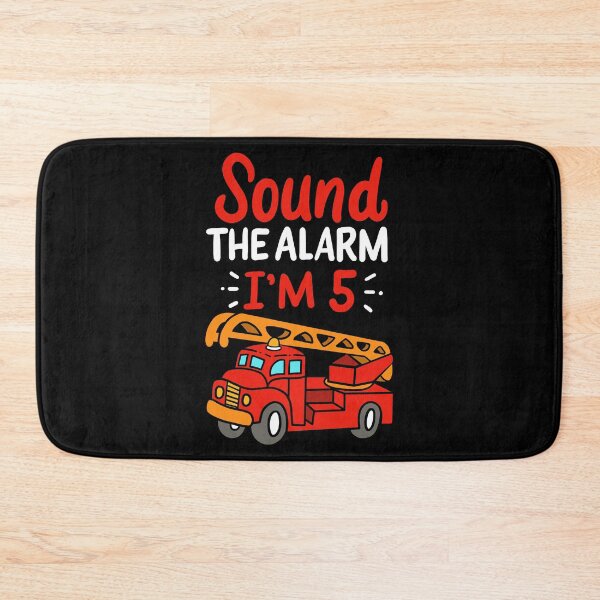 Item preview, Sound The Alarm I'm 5 Fireman Firetruck Birthday designed and sold by haselshirt.