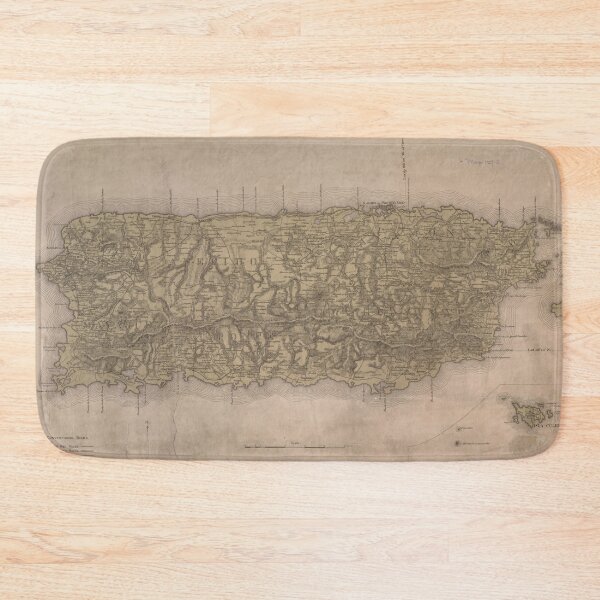 Item preview, Vintage Map of Puerto Rico (1898) designed and sold by BravuraMedia.