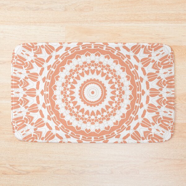 Item preview, Terra Cotta and White Mandala designed and sold by Kelly Dietrich Mandala & Fractal Art.