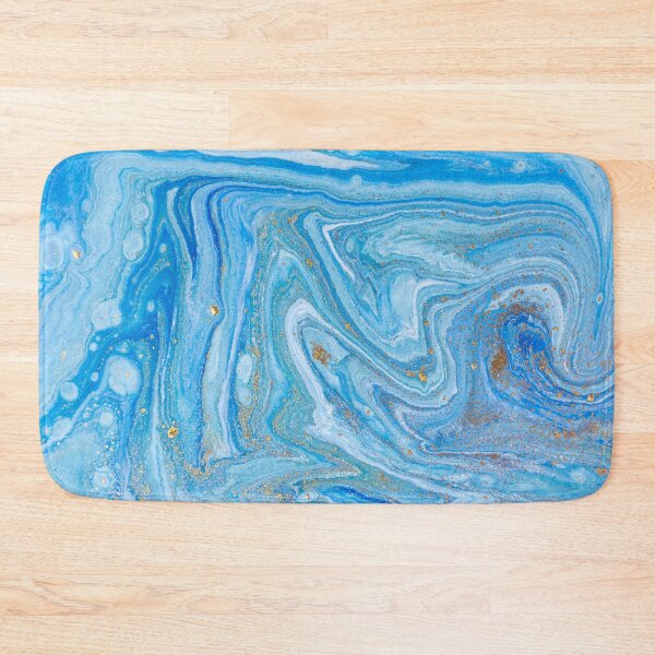 Item preview, White and blue minimalist paint texture galaxy designed and sold by BlankaDesigns.