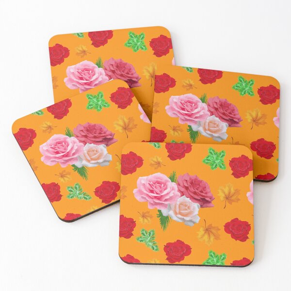 Item preview, Rose bushes with Orange background designed and sold by SueSakpal.