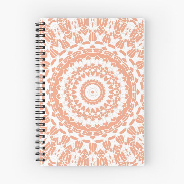 Item preview, Terra Cotta and White Mandala designed and sold by Kelly Dietrich Mandala & Fractal Art.
