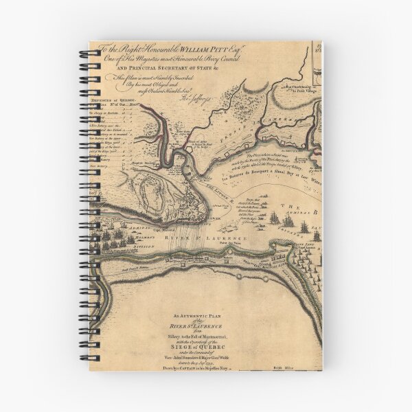 Item preview, Vintage Siege of Quebec Map (1768) designed and sold by BravuraMedia.