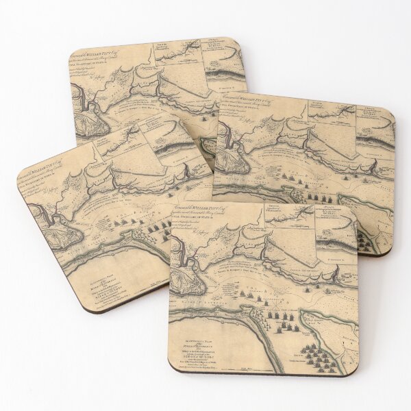 Item preview, Vintage Siege of Quebec Map (1768) designed and sold by BravuraMedia.