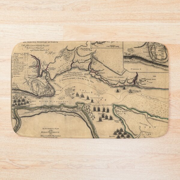 Item preview, Vintage Siege of Quebec Map (1768) designed and sold by BravuraMedia.