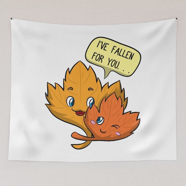 Item preview, I've Fallen For You... Cute Fall Season Love Pun designed and sold by Delightfully Cynical.